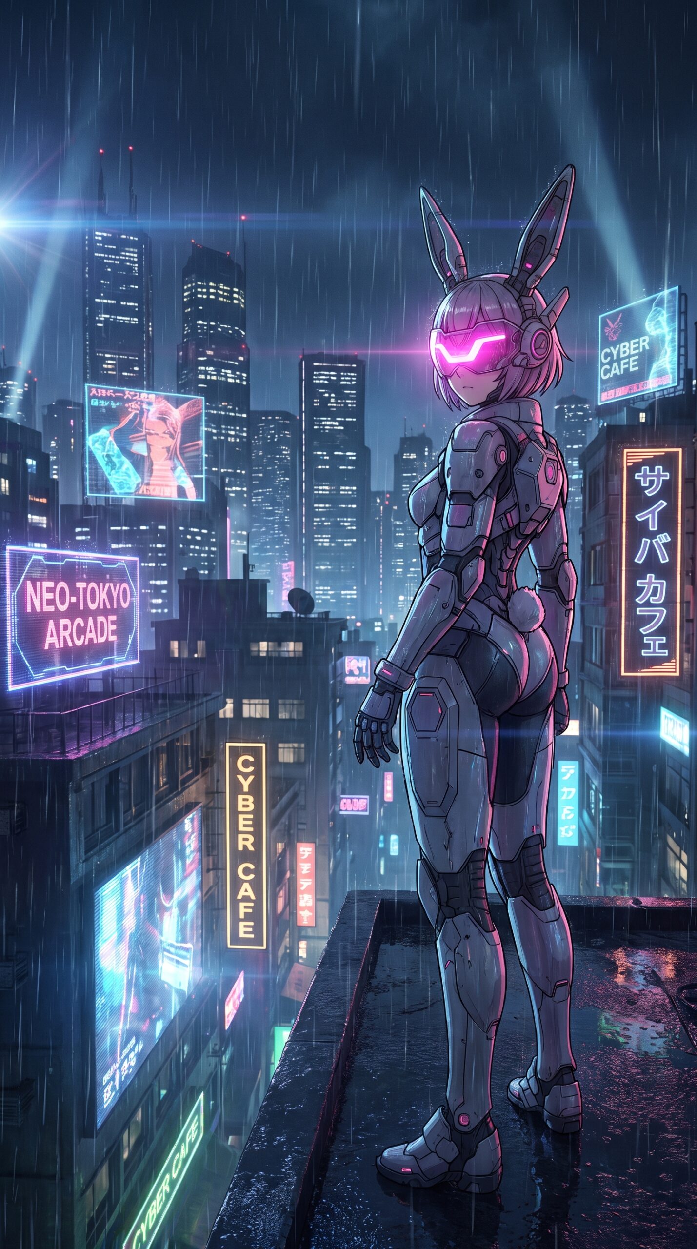 Cyber Bunny Girl Wallpaper